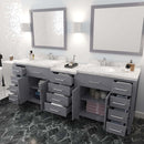 Modern Fittings Caroline Parkway 93" Double Bath Vanity with Cultured Marble Quartz Top and Round Sinks