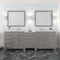 Modern Fittings Caroline Parkway 93" Double Bath Vanity with Cultured Marble Quartz Top and Square Sinks