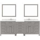 Modern Fittings Caroline Parkway 93" Double Bath Vanity with Cultured Marble Quartz Top and Square Sinks