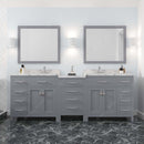 Modern Fittings Caroline Parkway 93" Double Bath Vanity with Cultured Marble Quartz Top and Square Sinks