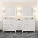 Modern Fittings Caroline Parkway 93" Double Bath Vanity with Cultured Marble Quartz Top and Square Sinks