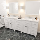 Modern Fittings Caroline Parkway 93" Double Bath Vanity with Cultured Marble Quartz Top and Square Sinks