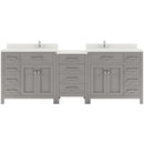 Modern Fittings Caroline Parkway 93" Double Bath Vanity with Quartz Top and Round Sinks