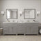 Modern Fittings Caroline Parkway 93" Double Bath Vanity with Quartz Top and Round Sinks