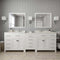 Modern Fittings Caroline Parkway 93" Double Bath Vanity with Quartz Top and Round Sinks Faucets