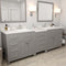 Modern Fittings Caroline Parkway 93" Double Bath Vanity with Quartz Top and Square Sinks