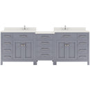 Modern Fittings Caroline Parkway 93" Double Bath Vanity with Quartz Top and Square Sinks