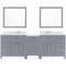 Modern Fittings Caroline Parkway 93" Double Bath Vanity with Quartz Top and Square Sinks