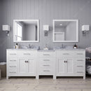 Modern Fittings Caroline Parkway 93" Double Bath Vanity with Marble Top and Round Sinks Faucets