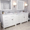 Modern Fittings Caroline Parkway 93" Double Bath Vanity with Marble Top and Round Sinks Faucets