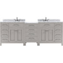 Modern Fittings Caroline Parkway 93" Double Bath Vanity with Marble Top and Square Sinks