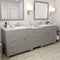 Modern Fittings Caroline Parkway 93" Double Bath Vanity with Marble Top and Square Sinks Faucets