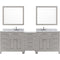 Modern Fittings Caroline Parkway 93" Double Bath Vanity with Marble Top and Square Sinks Faucets