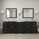 Modern Fittings Caroline Parkway 93" Double Bath Vanity with Marble Top and Square Sinks Faucets