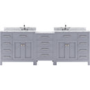 Modern Fittings Caroline Parkway 93" Double Bath Vanity with Marble Top and Square Sinks