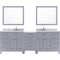 Modern Fittings Caroline Parkway 93" Double Bath Vanity with Marble Top and Square Sinks Faucets