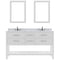 Modern Fittings Caroline Estate 60" Double Bath Vanity with Calacatta Quartz Top and Round Sinks