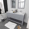 Modern Fittings Caroline Estate 60" Double Bath Vanity with Cultured Marble Quartz Top and Round Sinks Faucets