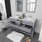 Modern Fittings Caroline Estate 60" Double Bath Vanity with Cultured Marble Quartz Top and Round Sinks Faucets