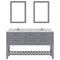 Modern Fittings Caroline Estate 60" Double Bath Vanity with Cultured Marble Quartz Top and Round Sinks