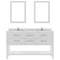 Modern Fittings Caroline Estate 60" Double Bath Vanity with Cultured Marble Quartz Top and Round Sinks Faucets