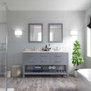 Modern Fittings Caroline Estate 60" Double Bath Vanity with Quartz Top and Round Sinks Faucets