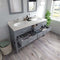 Modern Fittings Caroline Estate 60" Double Bath Vanity with Quartz Top and Round Sinks