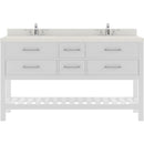 Modern Fittings Caroline Estate 60" Double Bath Vanity with Quartz Top and Round Sinks