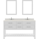 Modern Fittings Caroline Estate 60" Double Bath Vanity with Quartz Top and Round Sinks