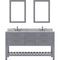 Modern Fittings Caroline Estate 60" Double Bath Vanity with Marble Top and Round Sinks