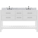 Modern Fittings Caroline Estate 60" Double Bath Vanity with Marble Top and Round Sinks