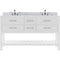 Modern Fittings Caroline Estate 60" Double Bath Vanity with Marble Top and Round Sinks