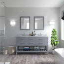 Modern Fittings Caroline Estate 60" Double Bath Vanity with Marble Top and Square Sinks