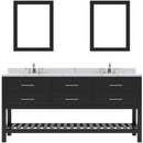 Modern Fittings Caroline Estate 72" Double Bath Vanity with Calacatta Quartz Top and Round Sinks