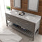 Modern Fittings Caroline Estate 72" Double Bath Vanity with Calacatta Quartz Top and Round Sinks Faucets