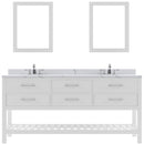 Modern Fittings Caroline Estate 72" Double Bath Vanity with Calacatta Quartz Top and Round Sinks