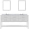 Modern Fittings Caroline Estate 72" Double Bath Vanity with Calacatta Quartz Top and Round Sinks Faucets