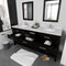 Modern Fittings Caroline Estate 72" Double Bath Vanity with Cultured Marble Quartz Top and Round Sinks Faucets