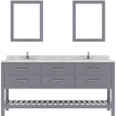 Modern Fittings Caroline Estate 72" Double Bath Vanity with Cultured Marble Quartz Top and Round Sinks