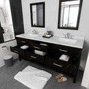 Modern Fittings Caroline Estate 72" Double Bath Vanity with Cultured Marble Quartz Top and Square Sinks Faucets