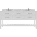 Modern Fittings Caroline Estate 72" Double Bath Vanity with Cultured Marble Quartz Top and Square Sinks