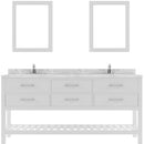 Modern Fittings Caroline Estate 72" Double Bath Vanity with Cultured Marble Quartz Top and Square Sinks