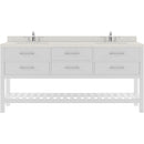 Modern Fittings Caroline Estate 72" Double Bath Vanity with Quartz Top and Round Sinks