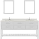 Modern Fittings Caroline Estate 72" Double Bath Vanity with Quartz Top and Round Sinks