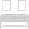 Modern Fittings Caroline Estate 72" Double Bath Vanity with Quartz Top and Round Sinks