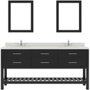 Modern Fittings Caroline Estate 72" Double Bath Vanity with Quartz Top and Square Sinks