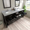 Modern Fittings Caroline Estate 72" Double Bath Vanity with Marble Top and Round Sinks Faucets