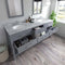 Modern Fittings Caroline Estate 72" Double Bath Vanity with Marble Top and Round Sinks