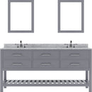 Modern Fittings Caroline Estate 72" Double Bath Vanity with Marble Top and Round Sinks