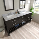 Modern Fittings Caroline Estate 72" Double Bath Vanity with Marble Top and Square Sinks